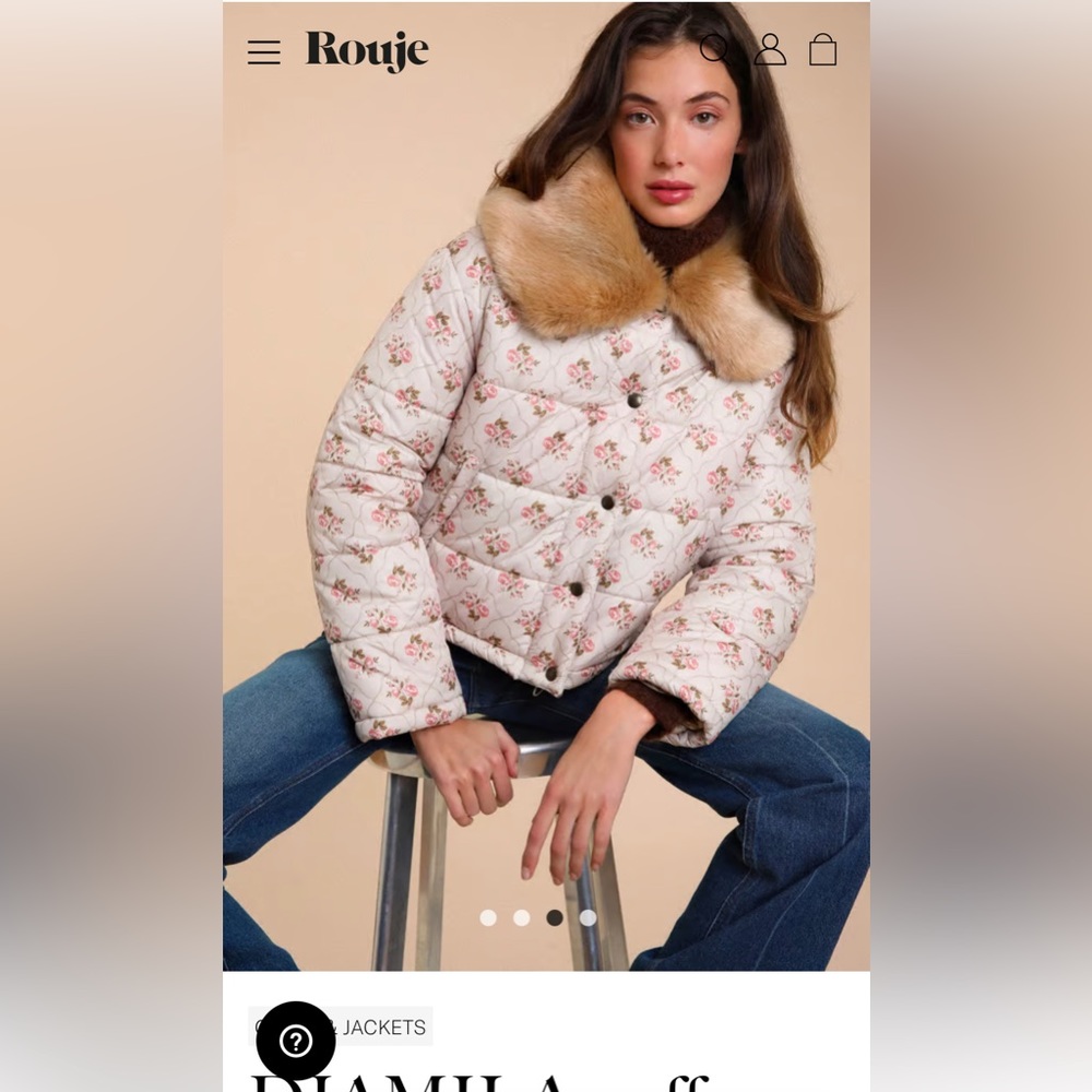 RAND NEW ROUJE DJAMILA PUFF COAT - SIZE 40 (US size 8) MESSAGE BEFORE BUYING